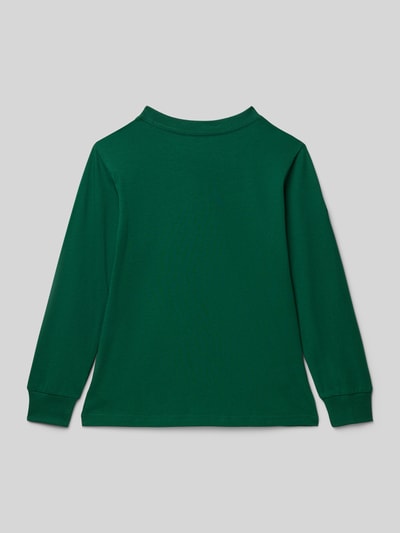 Polo Ralph Lauren Kids Shirt met lange mouwen, labelstitching en ronde hals Donkergroen - 3