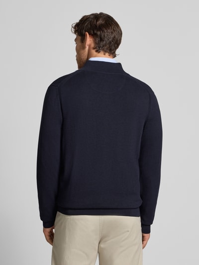 Tom Tailor Regular fit gebreid jack van puur katoen Marineblauw - 5