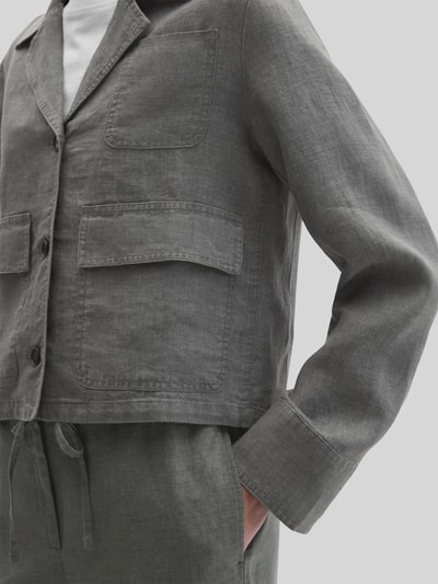Marc O'Polo Kurtka o kroju relaxed fit z czystego lnu Średnioszary melanż 3