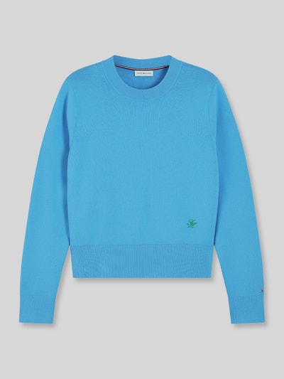 Tommy Hilfiger sweter z czystej bawełny w kroju regular fit Lodowy błękitny 2