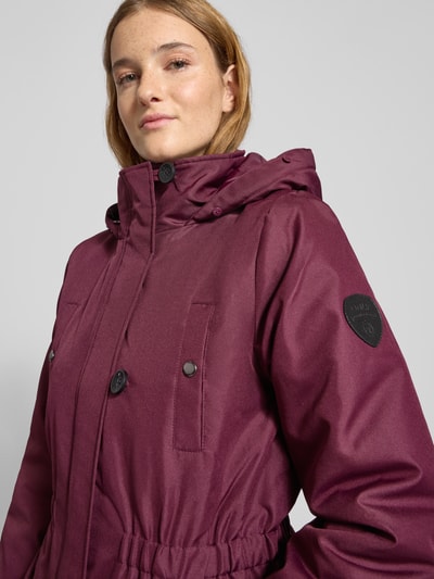ONLY Shaped Fit Parka mit Label Patch Modell 'IRIS' Bordeaux 3