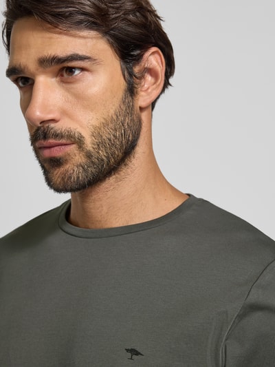 Fynch-Hatton Shirt met lange mouwen en logodetail Antraciet - 3