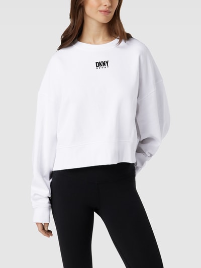 DKNY PERFORMANCE Oversized sweatshirt met logostitching, model 'BALANCE' Wit - 4