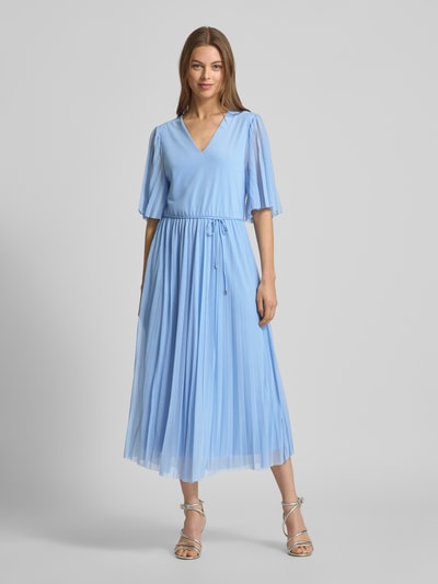 GUIDO MARIA KRETSCHMER WOMAN Cocktailkleid mit V-Ausschnitt Modell 'Enie' Rauchblau 4