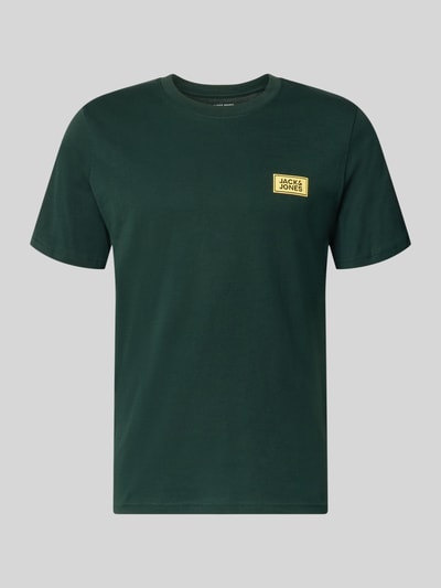 JACK & JONES Regular Fit T-Shirt aus reiner Baumwolle mit Label-Detail Dunkelgruen 1