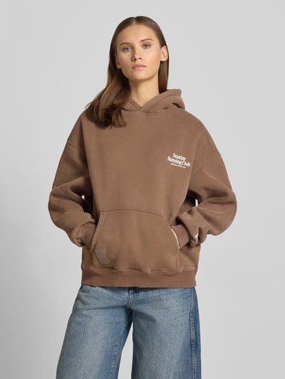 ANOTHER COTTON LAB Relaxed Fit Hoodie aus Baumwoll-Mix Schoko 4
