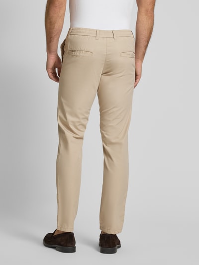 Knowledge Cotton Apparel Tapered fit chino met steekzakken, model 'TIM' Steengrijs - 5
