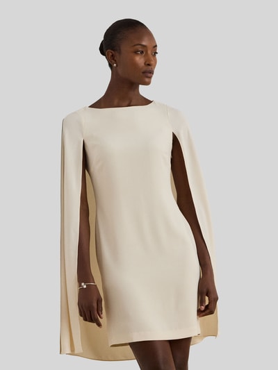 Lauren Ralph Lauren A-lijn cocktailjurk met cape Beige - 1