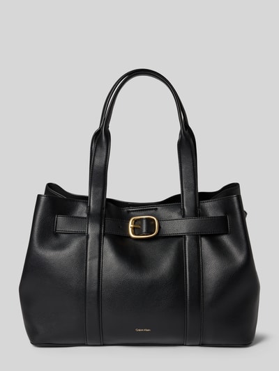 CK Calvin Klein Torebka tote z imitacji skóry Czarny 2