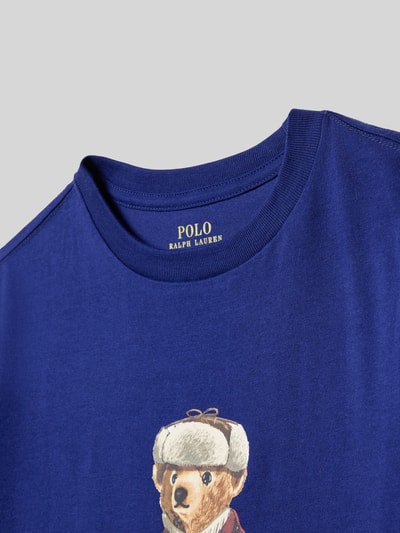 Polo Ralph Lauren Teens T-shirt z nadrukiem z logo Królewski niebieski 2