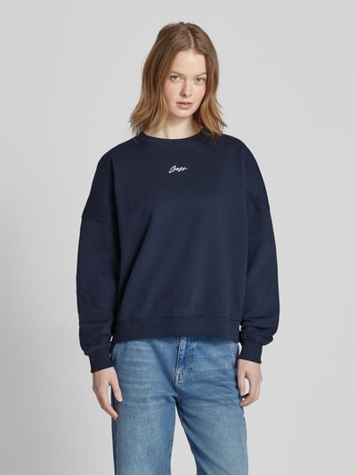 BOSS Orange Sweatshirt mit Label-Stitching Modell 'Esweaty' Marine 4