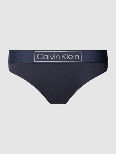 Calvin Klein Underwear String mit Label-Stitching Marine 1