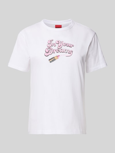 HUGO T-shirt met ronde hals, model 'Damacia' Wit - 2