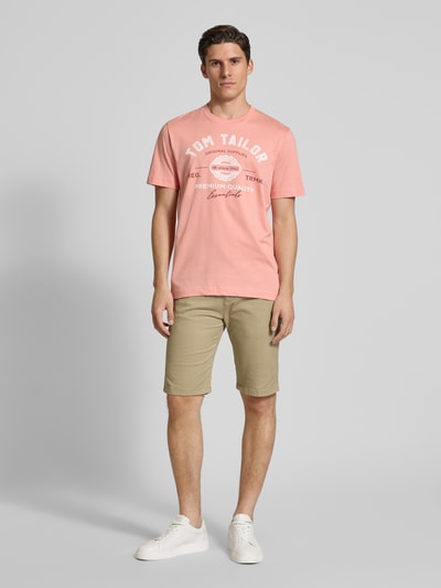 Tom Tailor Slim Fit Chinoshorts aus Baumwoll-Mix Mittelbraun 1