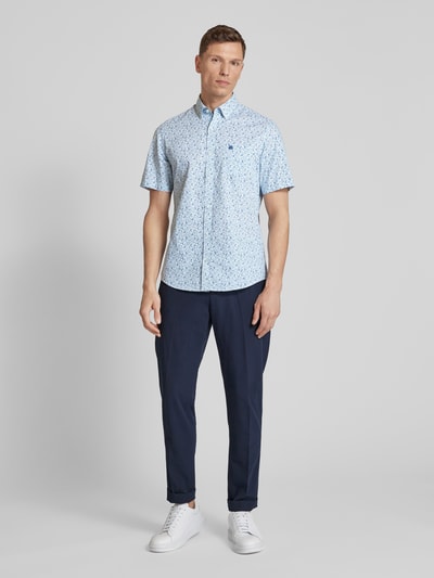 Lerros Slim fit vrijetijdsoverhemd met all-over print Wit - 1