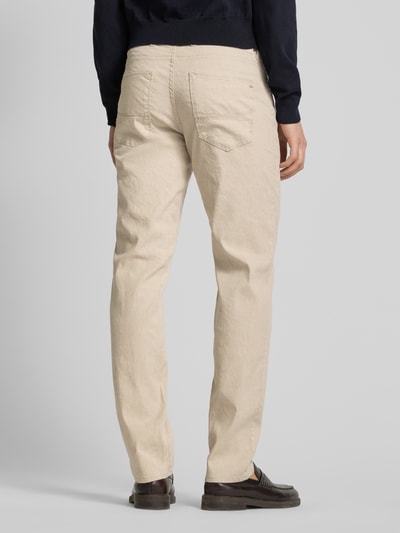 Brax Regular fit linnen broek in 5-pocketmodel, model 'CADIZ' Zand - 5