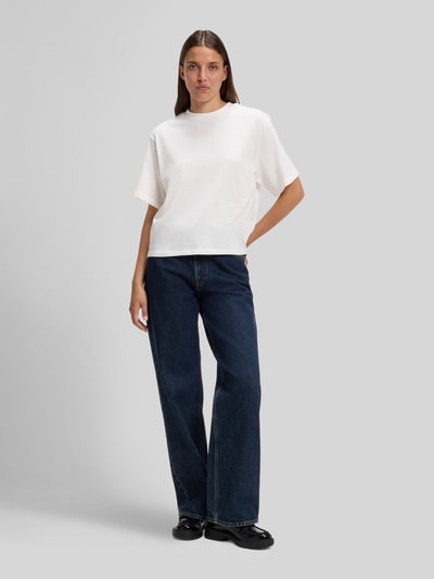 HUGO Loose Fit T-Shirt aus reiner Baumwolle Modell 'Duslant' Offwhite 1