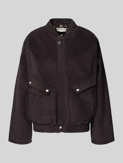 LOLLYS LAUNDRY Jack met opstaande kraag, model 'Hawaii' Chocoladebruin - 2