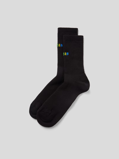 MSGM Socken mit Label-Stitching Black 1