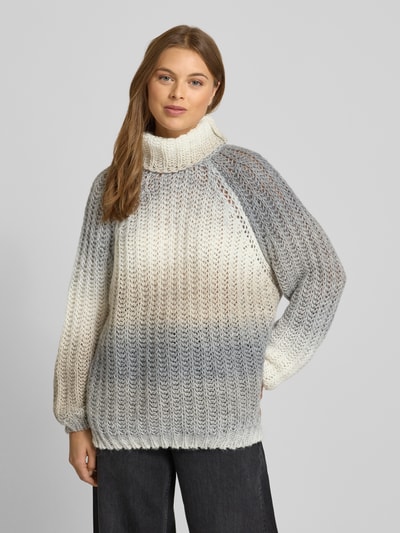 Smith and Soul Relaxed Fit Rollkragenpullover mit Alpaka-Anteil Mittelgrau Melange 4