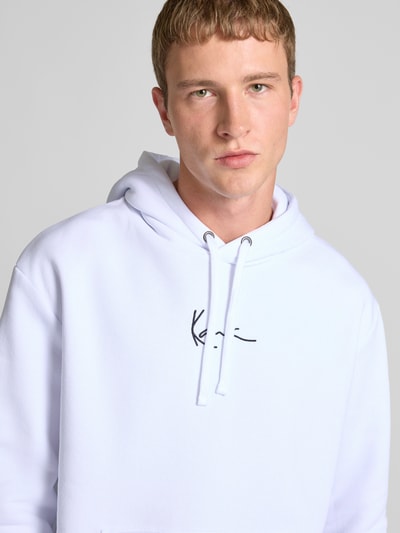 KARL KANI Regular fit hoodie met logostitching, model 'Signature' Wit - 3
