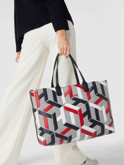 Tommy Hilfiger Shopper mit Allover-Logo-Muster Hellgrau 1