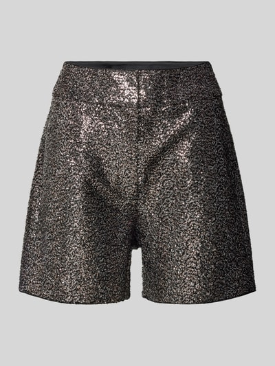 comma Regular Fit Shorts mit Paillettenbesatz Silber 2