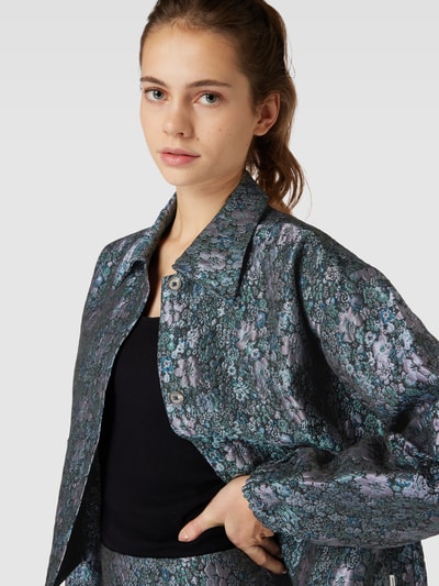 Marc O'Polo Denim Blazer mit Allover-Muster und überschnittenen Schultern Black 3