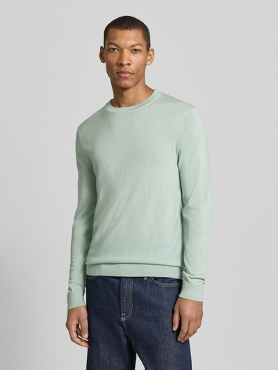 Selected Homme Sweter z czystej wełny krój regular fit model 'TRAY' Miętowy 4