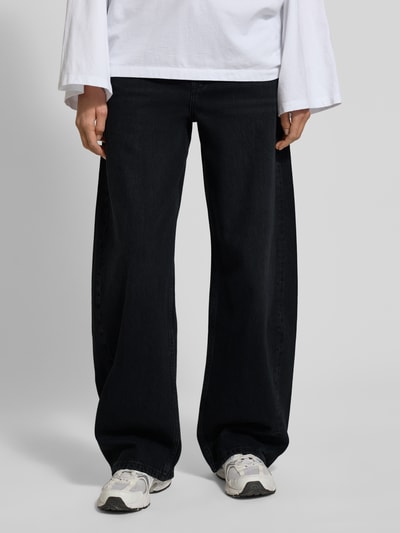 Mango Barrel Fit Jeans mit Eingrifftaschen Modell 'CHARLOT' Anthrazit 4