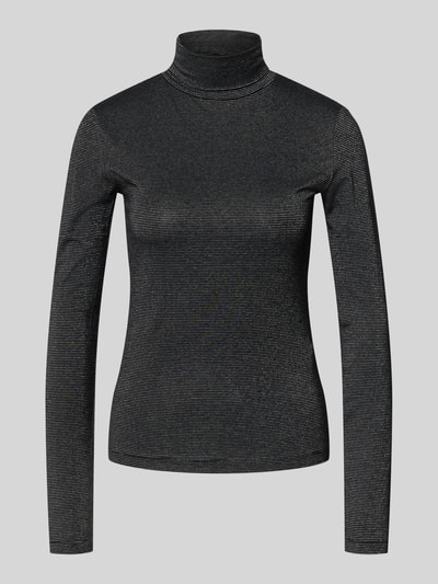 Vero Moda Slim Fit Turtleneck aus Viskose-Mix Modell 'LAVA GLITTER' Black 2