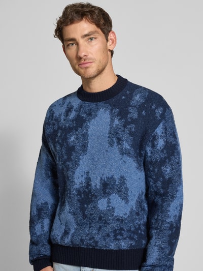 BOSS Orange Loose Fit Strickpullover mit Woll-Anteil Modell 'KRADAR' Marine 3