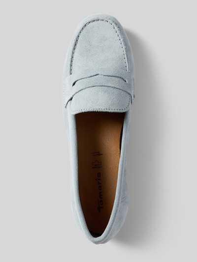 Productfoto, Loafer aus echtem Veloursleder van Tamaris, look: effen kleuren, afgeronde punt van de schoen, plat, comfortmodel/open, geprofileerde en gestructureerde zool, materiaalverwerking: velours, materiaal: echt leer