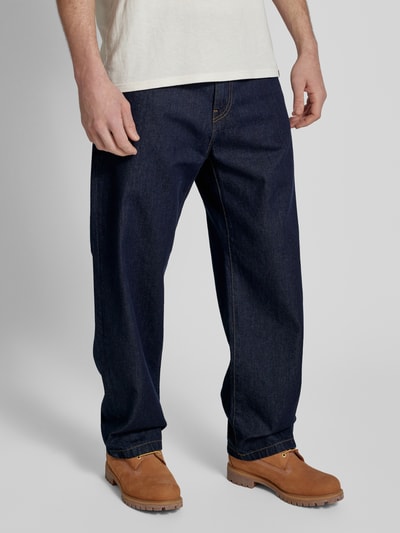 Carhartt Work In Progress Regular fit jeans in 5-pocketmodel, model 'LANDON' Donkerblauw - 4