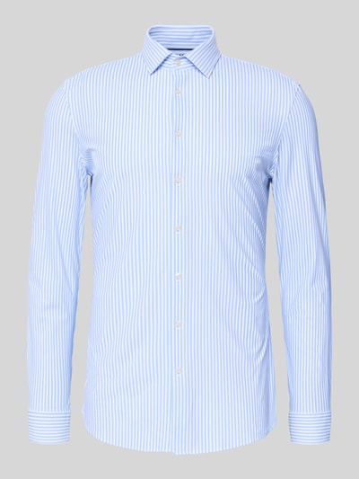 Jake*s Super slim fit zakelijk overhemd met kentkraag Bleu - 2