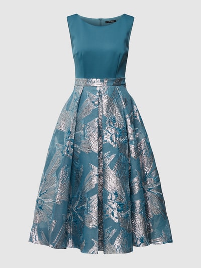 Swing Cocktailkleid mit Effektgarn Bleu 2