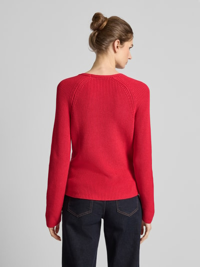 BOSS Orange Gebreide pullover met boothals, model 'Fardin' Rood - 5