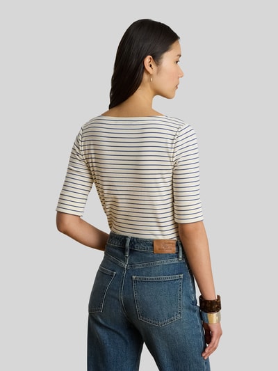 Lauren Ralph Lauren regular fit T-shirt van katoenmix Lichtblauw - 5