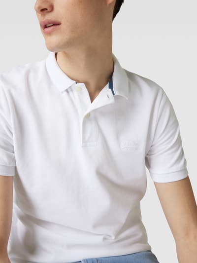 Superdry Poloshirt mit Label-Stitching Modell 'CLASSIC' Weiss 3