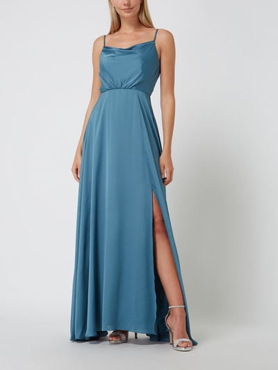 Jake*s Cocktail Abendkleid aus Satin  Smaragd Melange 1