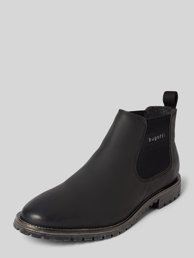 bugatti Boots aus Leder mit elastischen Einsätzen Modell 'Kosta' Black 1