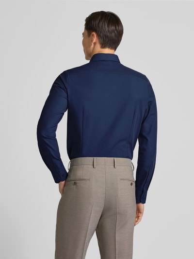 OLYMP Level 5 Slim Fit Businesshemd aus Baumwoll-Mix Marine 5