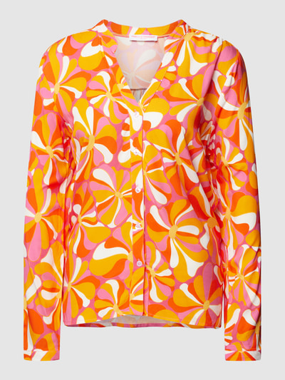 Frieda & Freddies Overhemdblouse met all-over print Oranje - 2