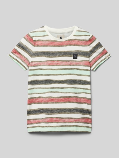 Garcia T-Shirt mit Label-Patch Offwhite 1