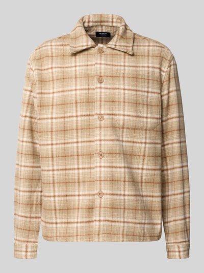 MCNEAL Regular Fit Hemdjacke mit Kentkragen Sand 2