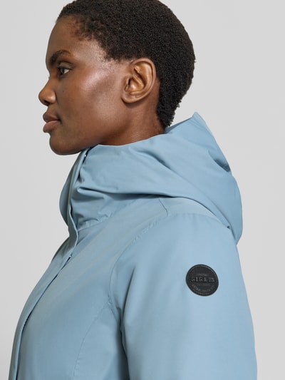 G.I.G.A. DX Jacke mit Label-Patch und Zweiwege-Reißverschluss Rauchblau 3