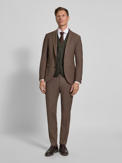 Carl Gross Wollen gilet met zijde model 'Wilson' Groen - 1