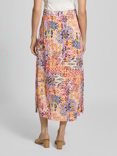 ICHI Spódnica midi z elastycznym pasem model ‘MARRAKECH’ Mocnoróżowy 5