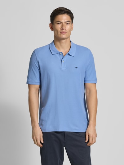 Fynch-Hatton Regular fit poloshirt met logostitching Lichtblauw - 4