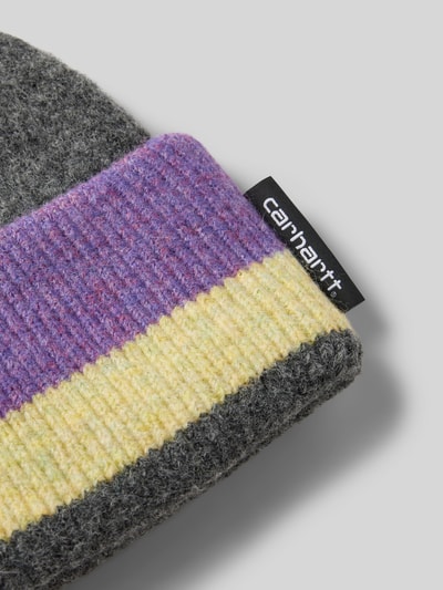 Carhartt Work In Progress Beanie met labeldetail, model 'SUNDLING' Blauw - 2